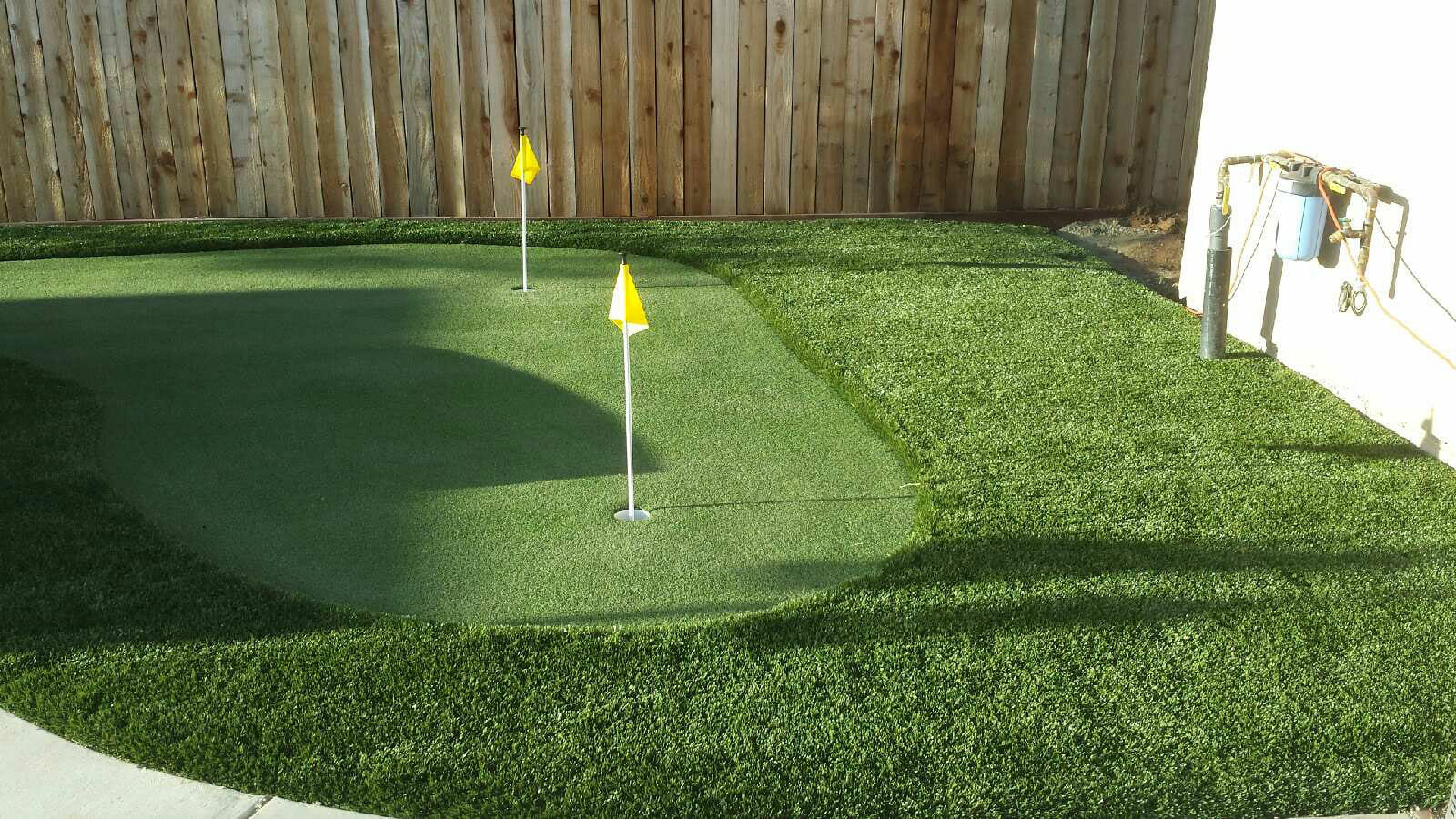 cup and flag of putting green