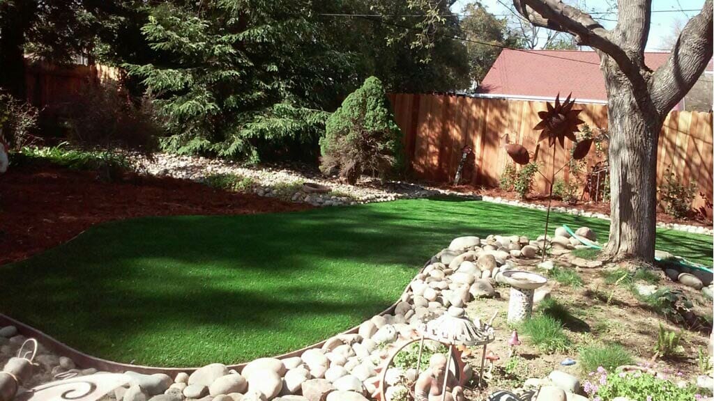 Backyard Artificial Grass Installation Sacramento