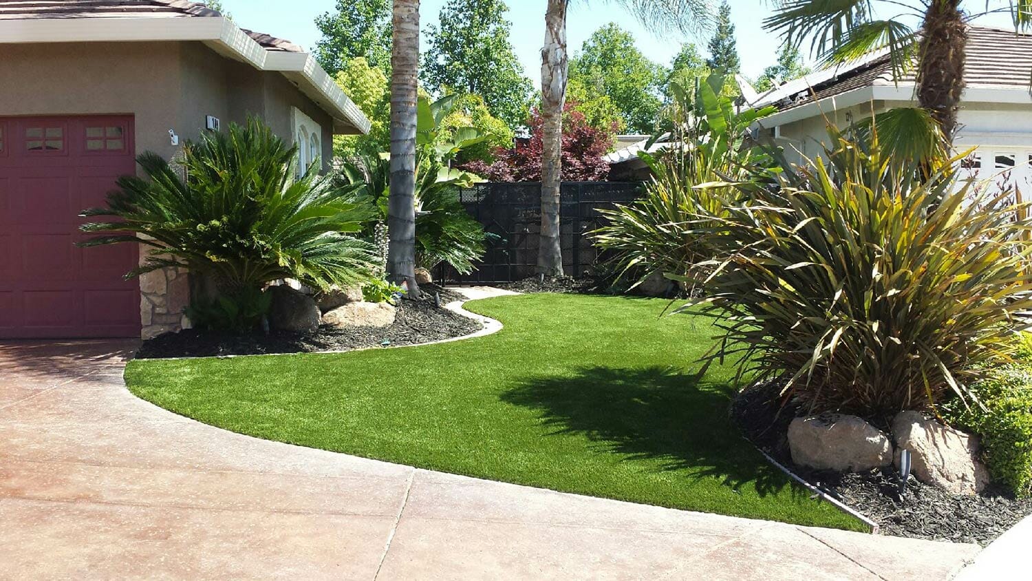 Front Yard Artificial Turf Landscaping - Roseville, CA